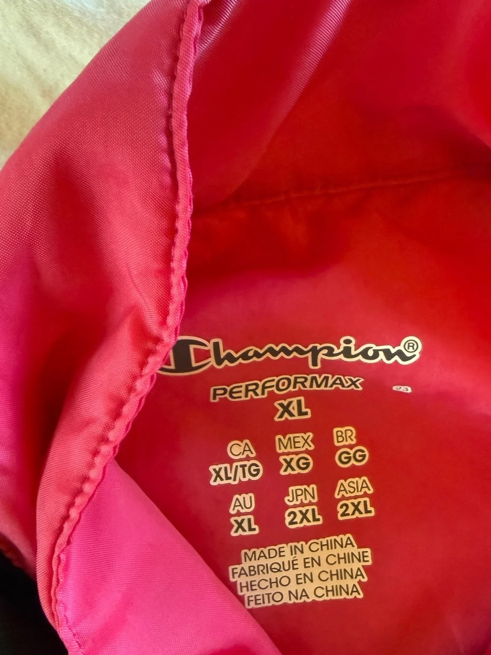 Champion pink and black performax running Jacket